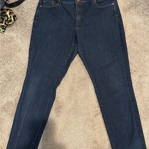 LOFT Women's Dark Indigo Skinny Jeans